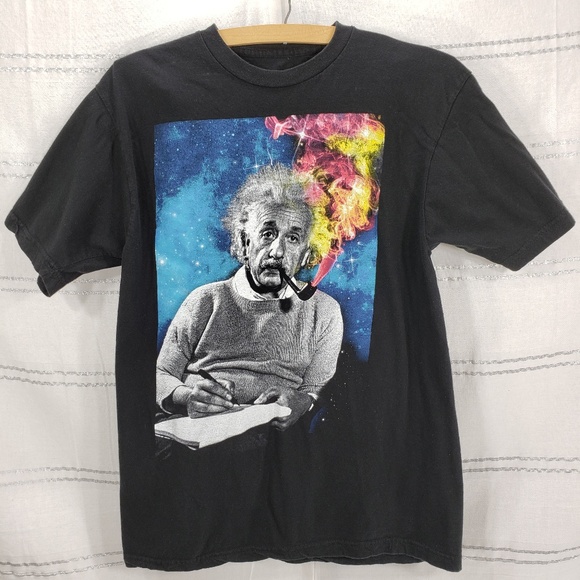 Albert Einstein Pipe Smoking T Shirt 